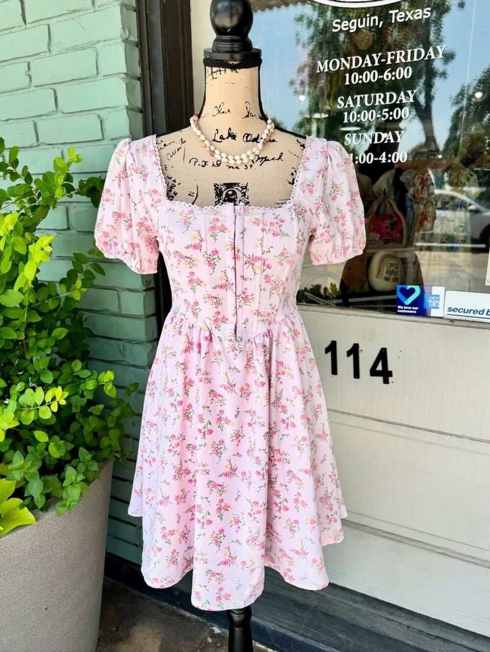 NWT Floral Ditsy Cottagecore Babydoll 90s Grunge Corset Pink Dress XS/S